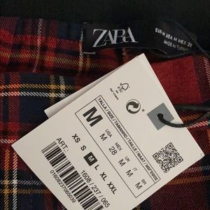 Plaid stretchy leggings
